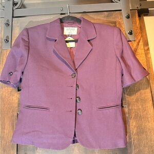 Kasper Women's Short Sleeve Plum Blazer
